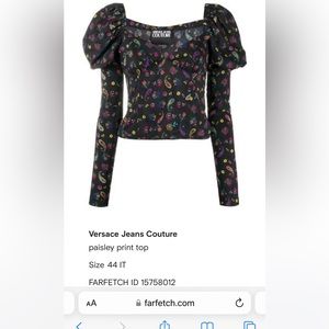 Versace Couture paisley print top